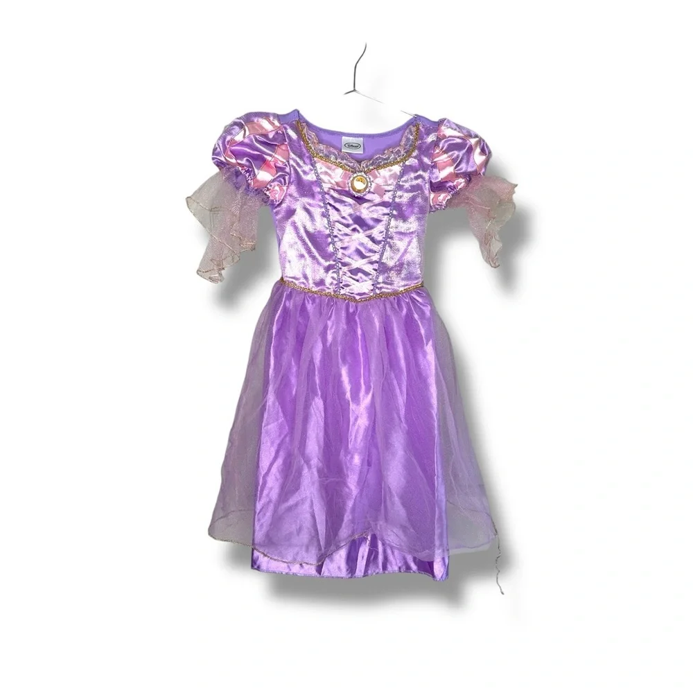 Disney Rapunzel Princess Dress Kids 4 Purple Satin Tulle Halloween Costume